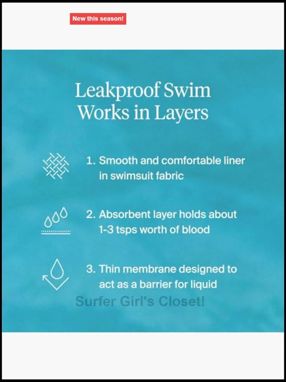 Teen Girls Swim Double Scoop Bikini Top – UPF 50+, Removable Cups